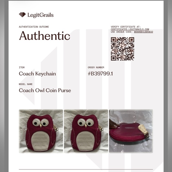 Coach Charming Owl Coin Purse Euc - Picture 5 of 7
